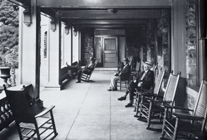 picture of veranda of mental hospital